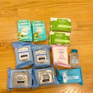 Lot of 11 Makeup Remover Wipes Towlettes